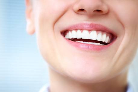 Closeup of beautiful smile after dental bonding