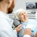 Older woman at denture consultation