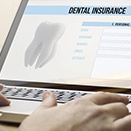 dental insurance information on a laptop