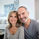 couple sitting in their living room