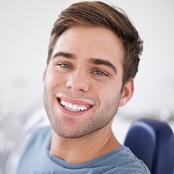 Man smiling during dental checkup